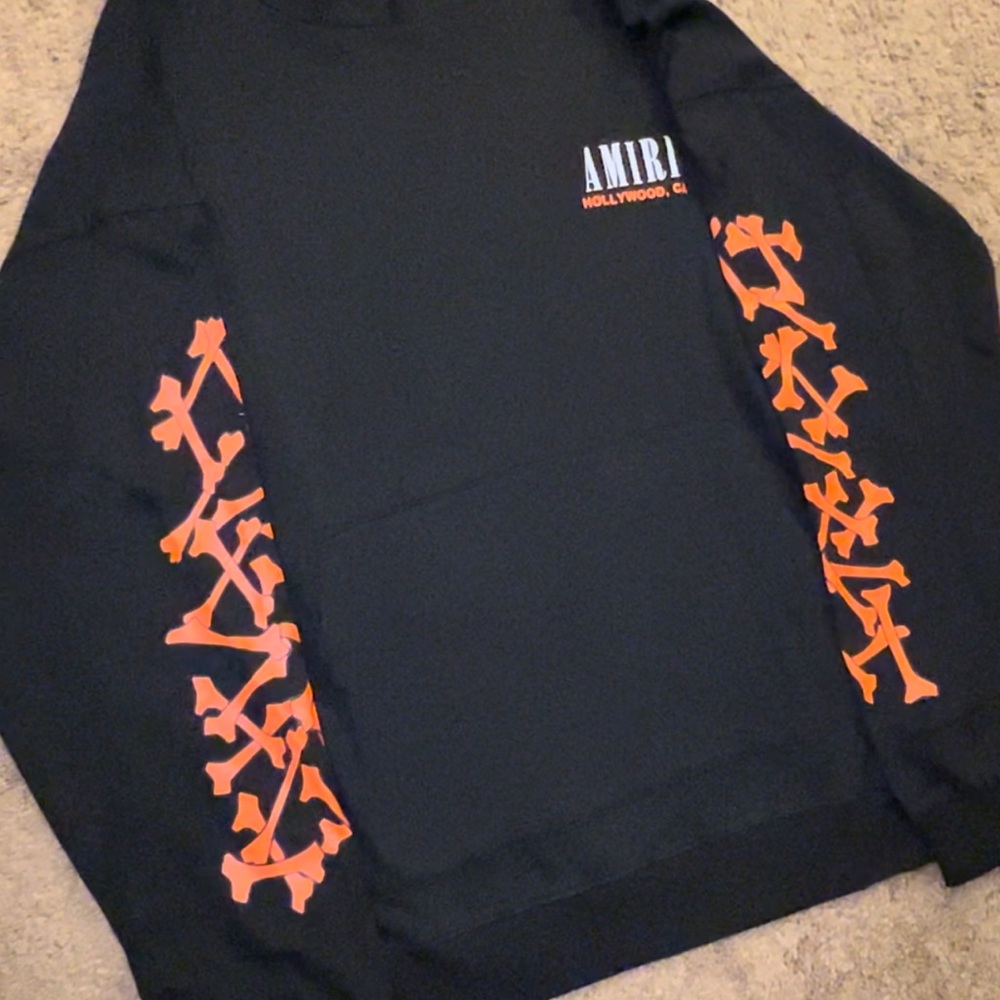 Amiri Bones Logo Printed Hoodie